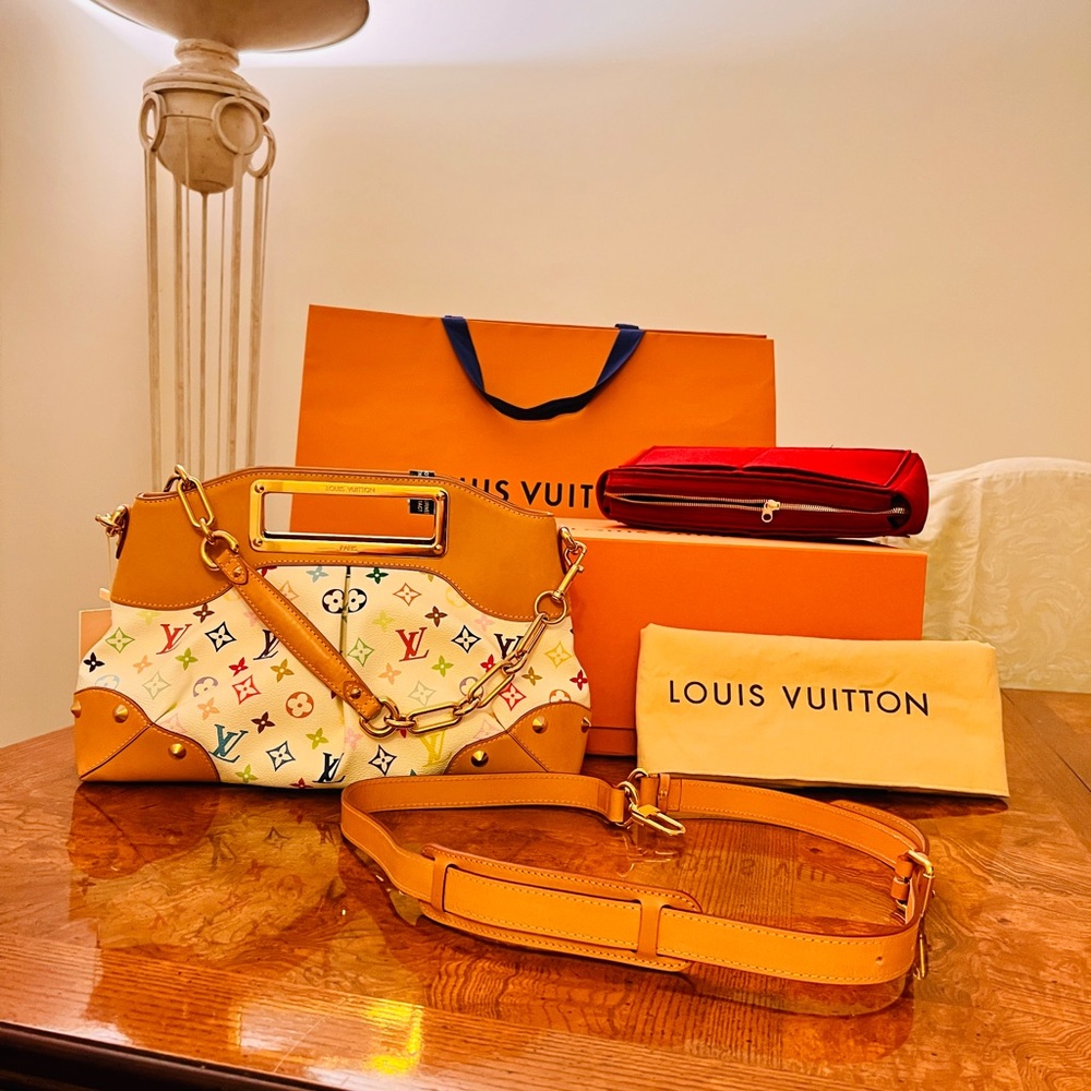 Louis Vuitton Monogram Multicolor Judy MM 2 way BUNDLE